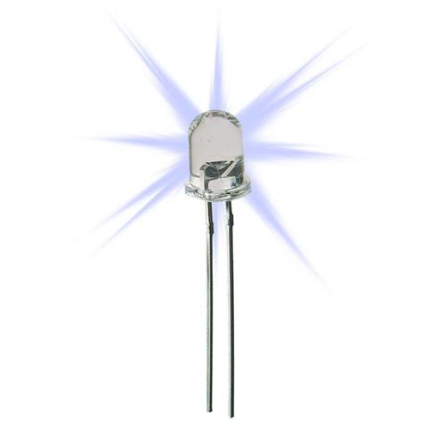 DIODO LED 3mm ALTO BRILLO TRANSPARENTE BLANCO