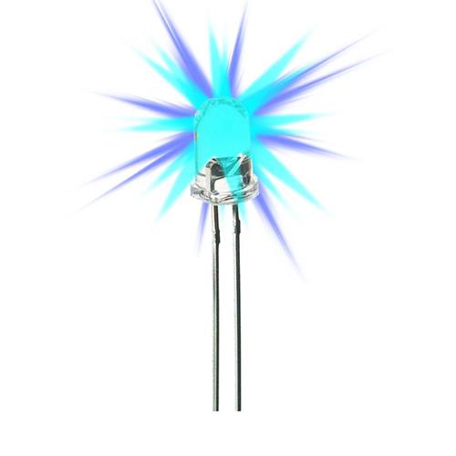 DIODO LED 5mm ALTO BRILLO TRANSPARENTE AZUL