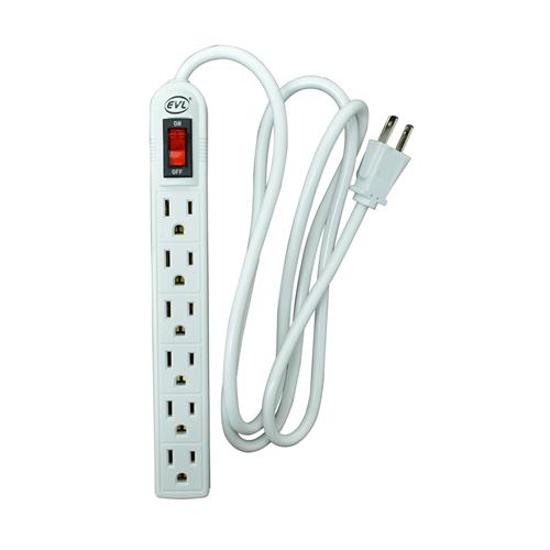 REGLETA DE CORRIENTE 6 TOMAS 1.5MT BLANCO