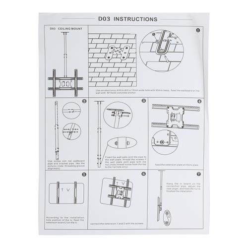 Multibrackets - Soporte TV de techo. Ref. Ceilingmount Small c/ blanco