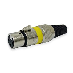 JACK CANON XLR METALICO AMARILLO CALIDAD