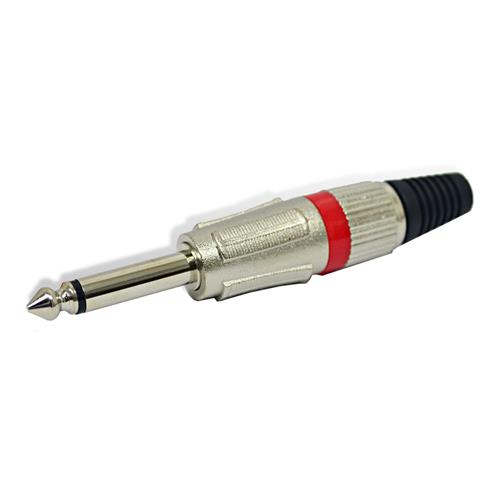 PLUG 6.3 MONO METALICO ROJO CALIDAD