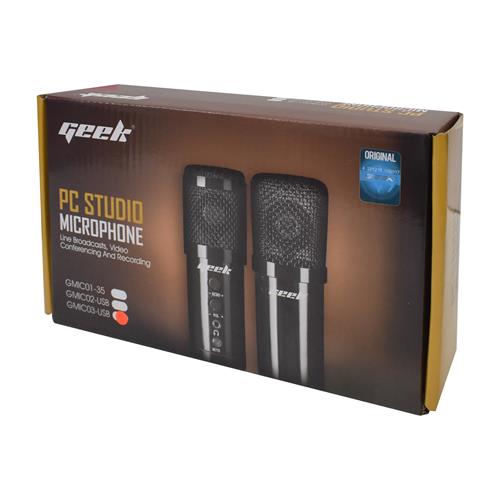 MICROFONO CONDENSADOR PARA PC C/CONTROLES Y CABLE USB