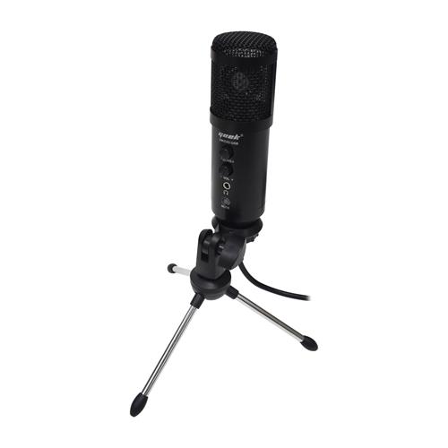 MICROFONO CONDENSADOR PARA PC C/CONTROLES Y CABLE USB