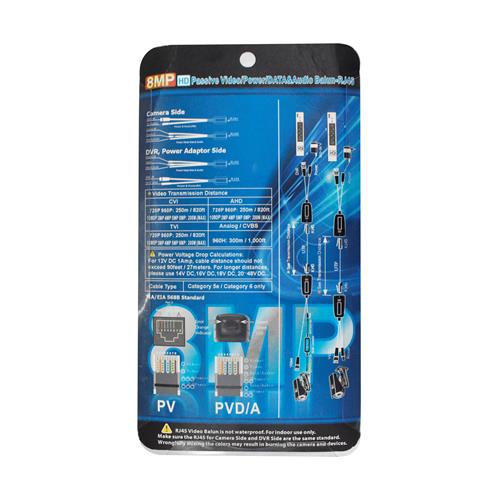 BALUN HD PARA CAMARAS BNC_DC POWER A RJ45