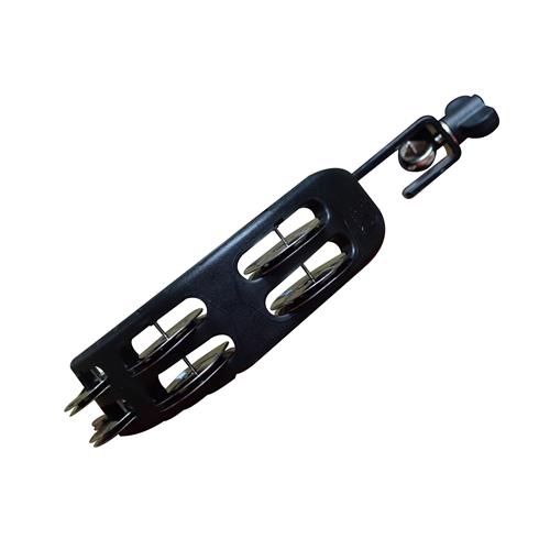 PANDERETA HEADLINER P/TIMBAL 2 FILA NEGRO