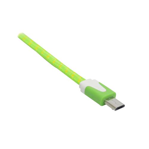 CABLE USB MACHO X MICRO USB VERDE 1MT - LIQUIDACION