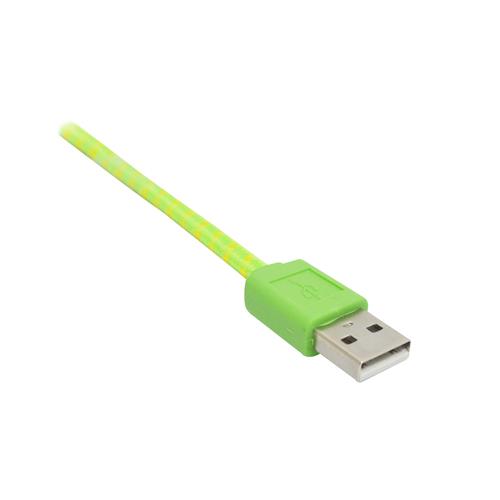 CABLE USB MACHO X MICRO USB VERDE 1MT - LIQUIDACION