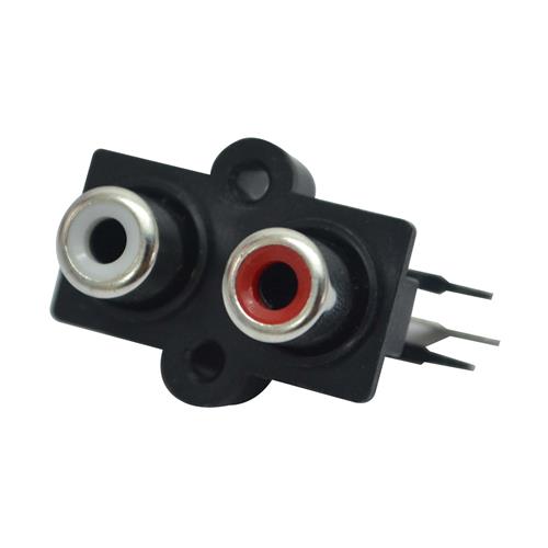 JACK CHASIS 2 RCA PINES L (90 GRADOS)