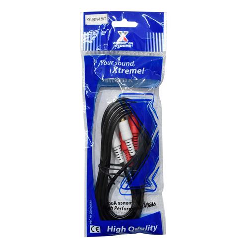 CABLE AUDIO 2 PLUG RCA X 2 PLUG RCA 1.5MT S-GRUESO