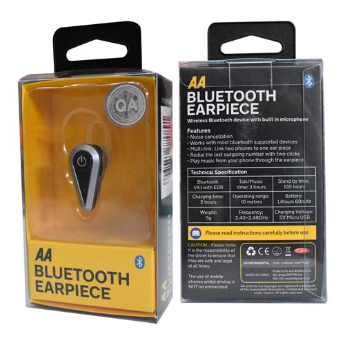 AUDIFONO BLUETOOTH MANOS LIBRES NEGRO - LIQUIDACION