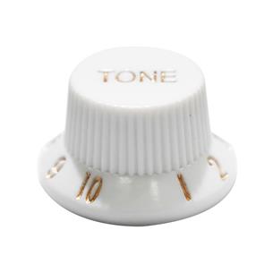 PERILLA DE TONO PARA GUITARRA PLASTICO BLANCO X 4P