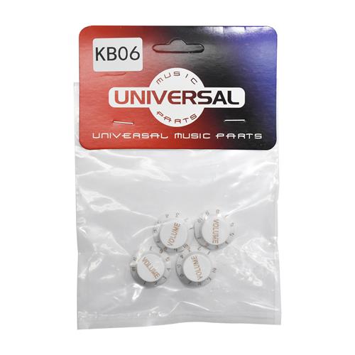 PERILLA DE VOLUMEN PARA GUITARRA PLASTICO BLANCO X 4P